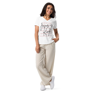 Jesus is King Women’s relaxed v-neck t-shirt